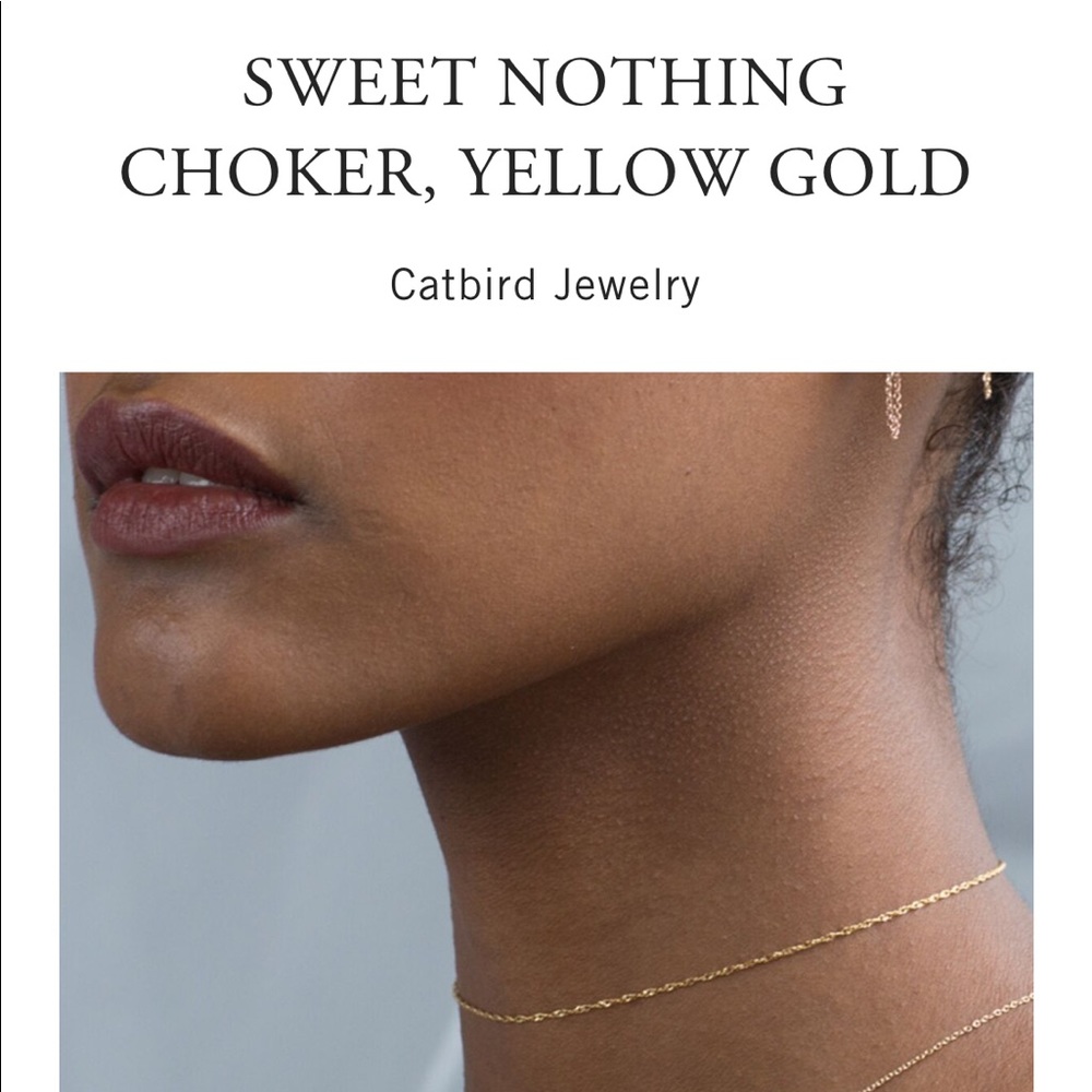 Catbird sweet nothing choker yellow gold